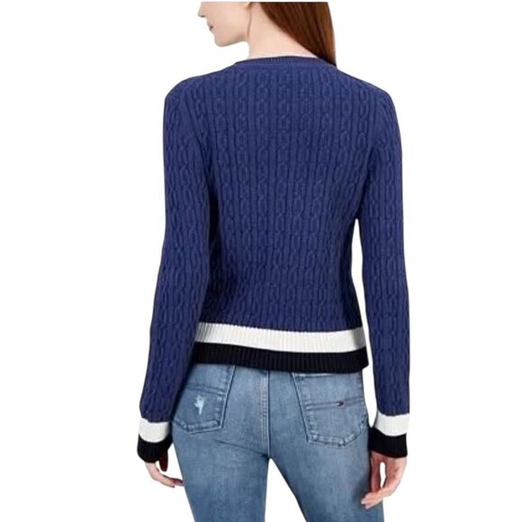 Tommy Hilfiger Navy Cable Knit Sweater NWT - Picture 2 of 8